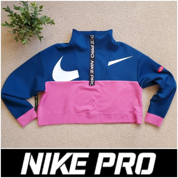 nike pro crop jacket